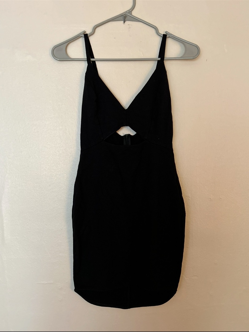 Classic Black Cutout Spaghetti-Strap Dress